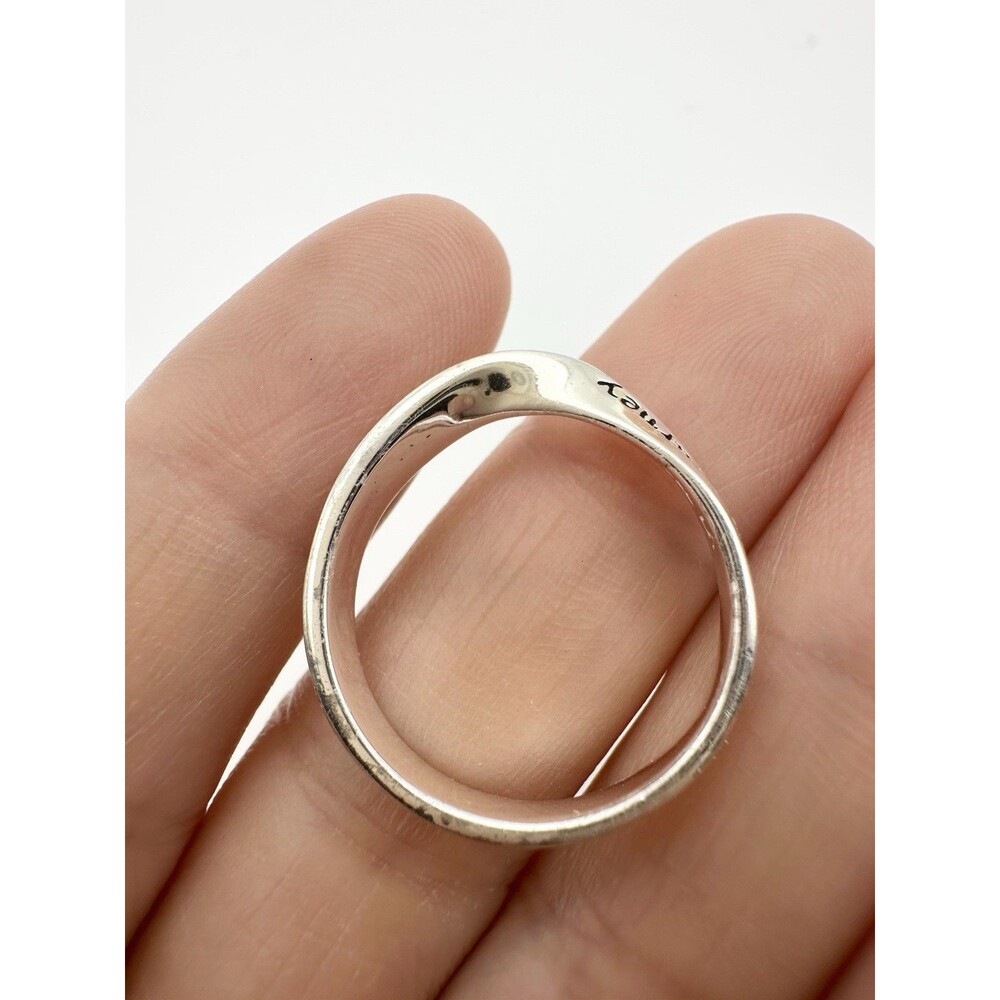 925 LA Sterling Silver Vintage Inspirational Quote Band Ring Size 8